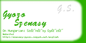 gyozo szenasy business card